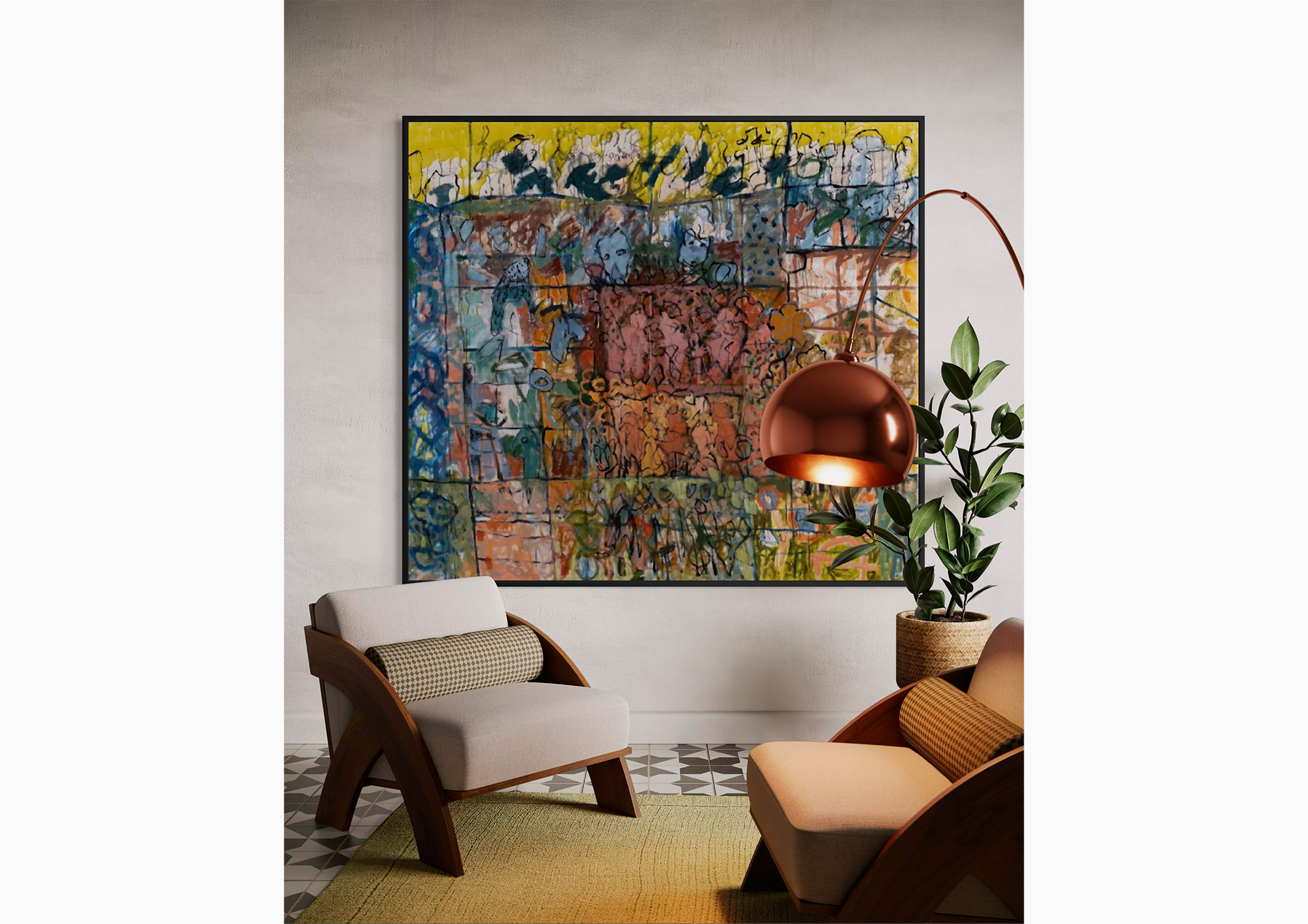 Tapestry of My Life displayed in a room