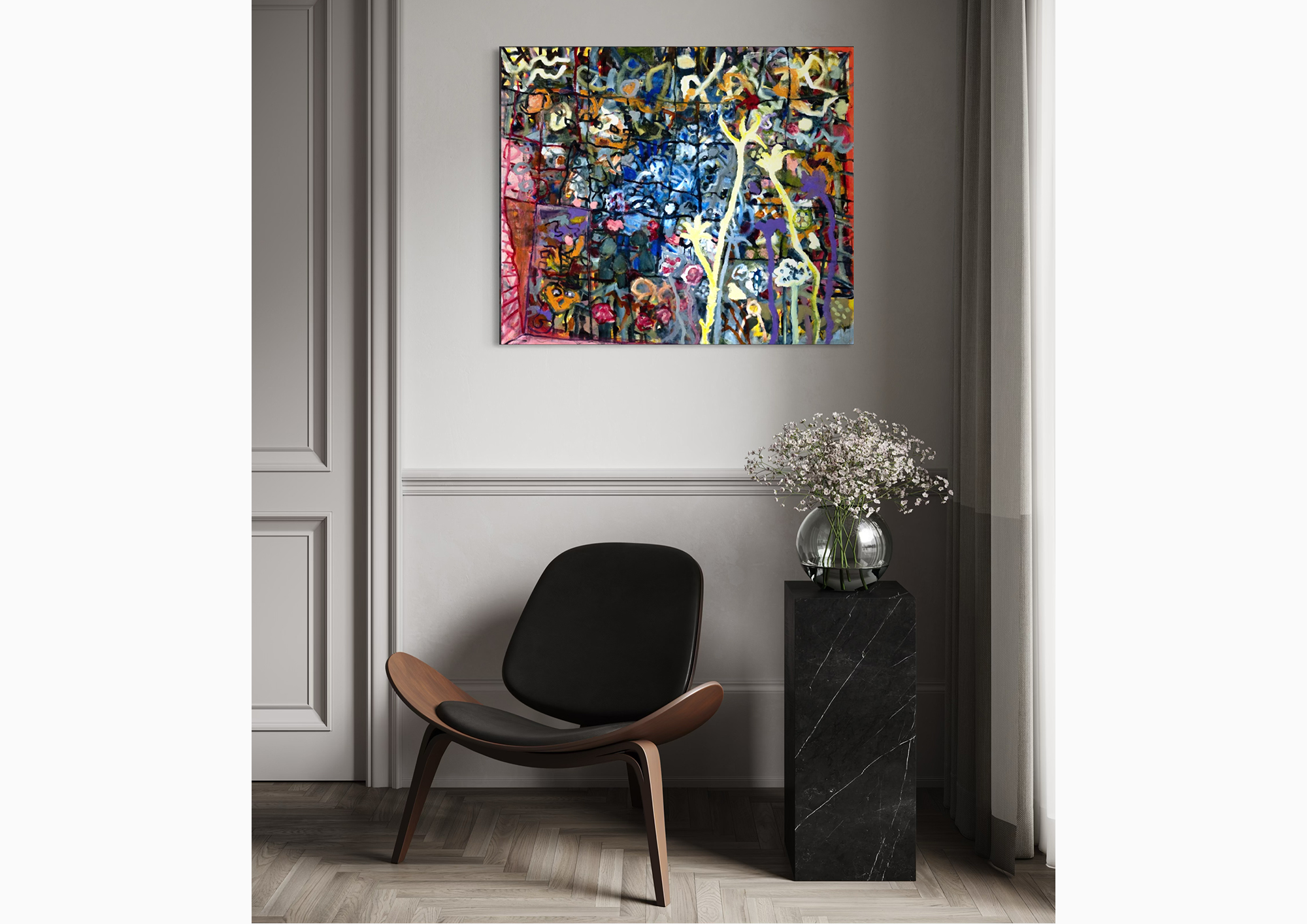 Solitude displayed in a room