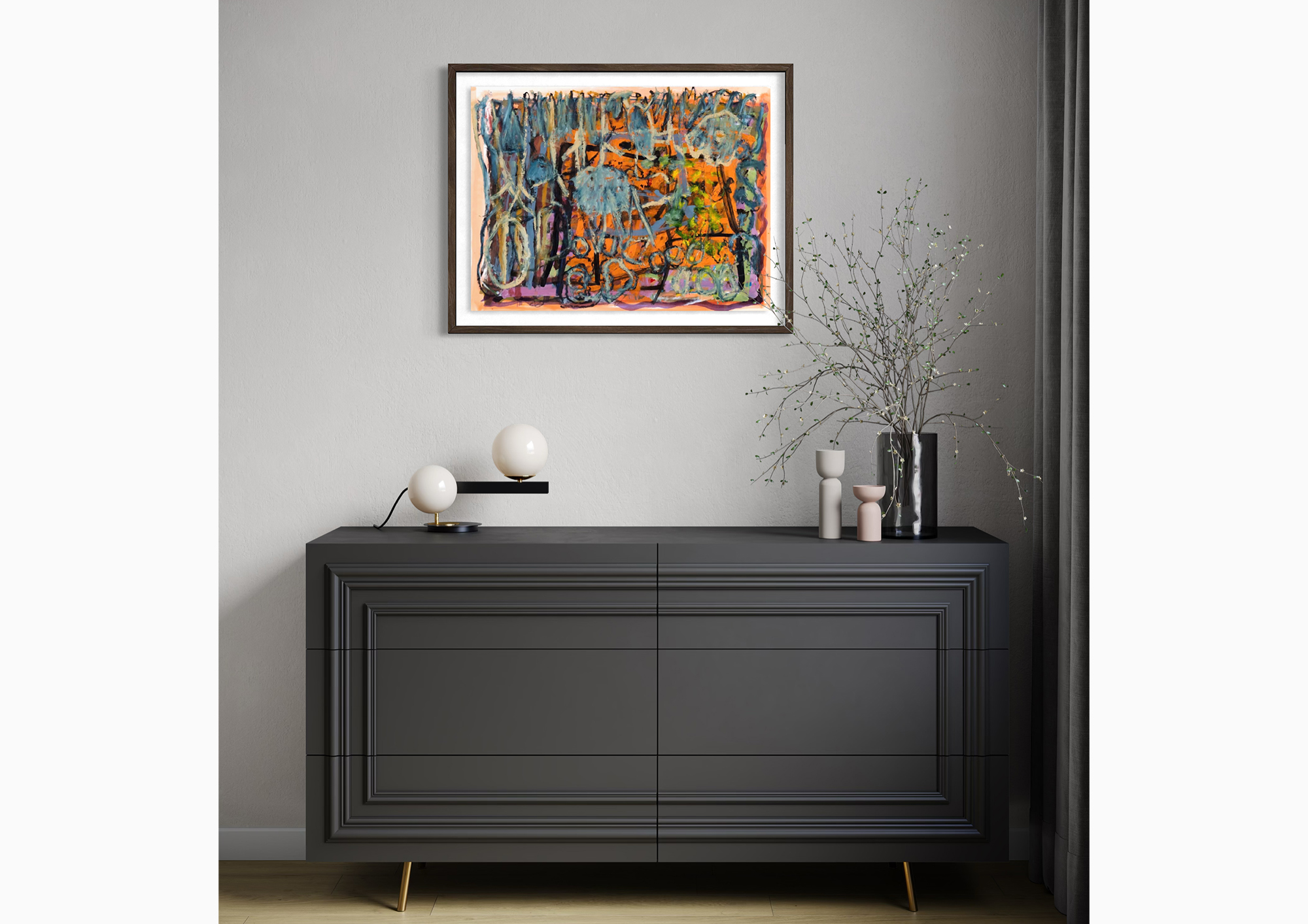 In a Reliably Unpredictable State of Mind displayed in a room