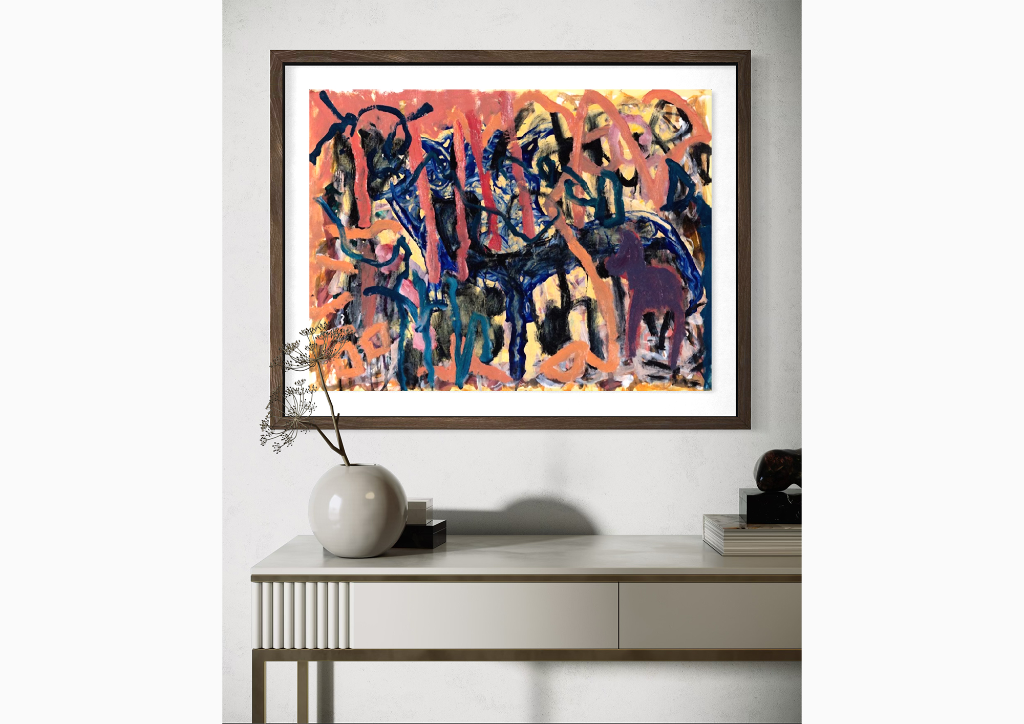 Mood Indigo displayed in a room