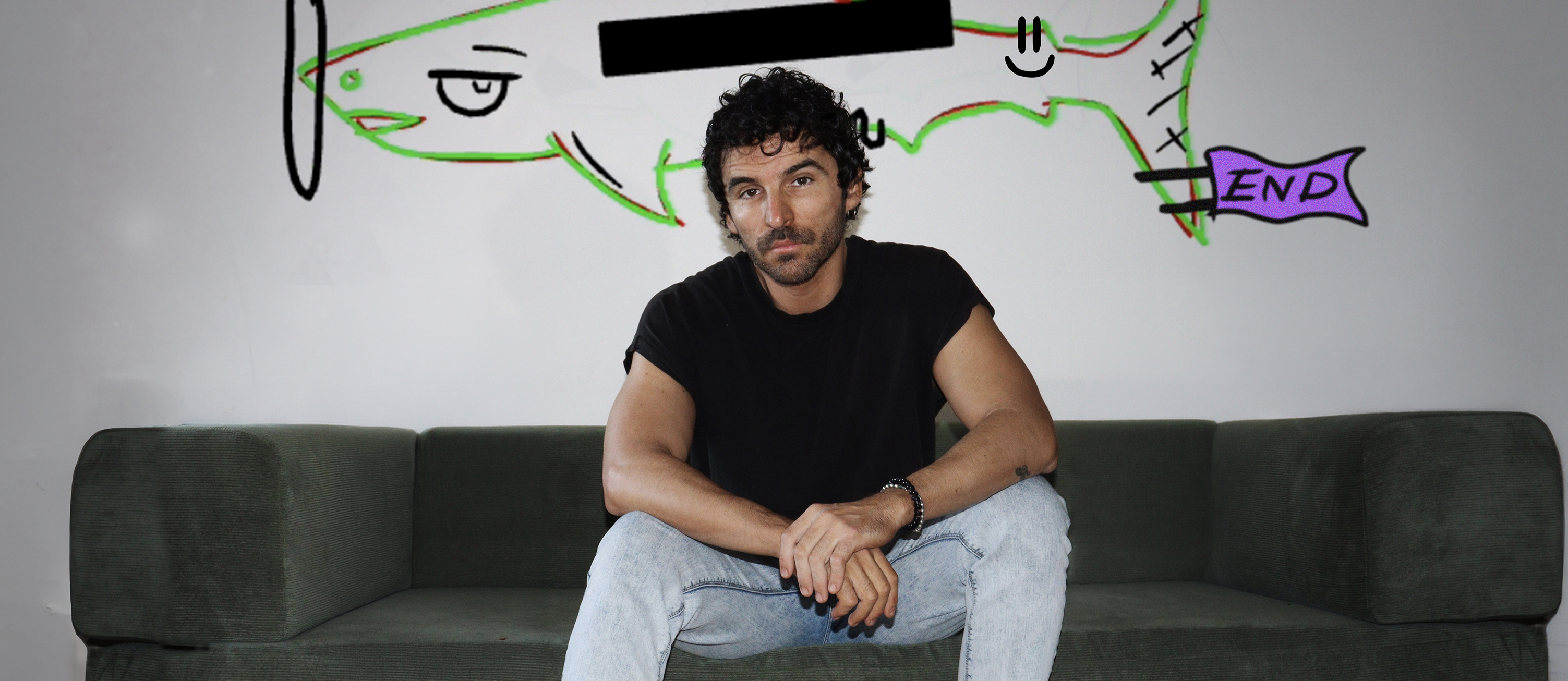 Federico Boni working in his studio
