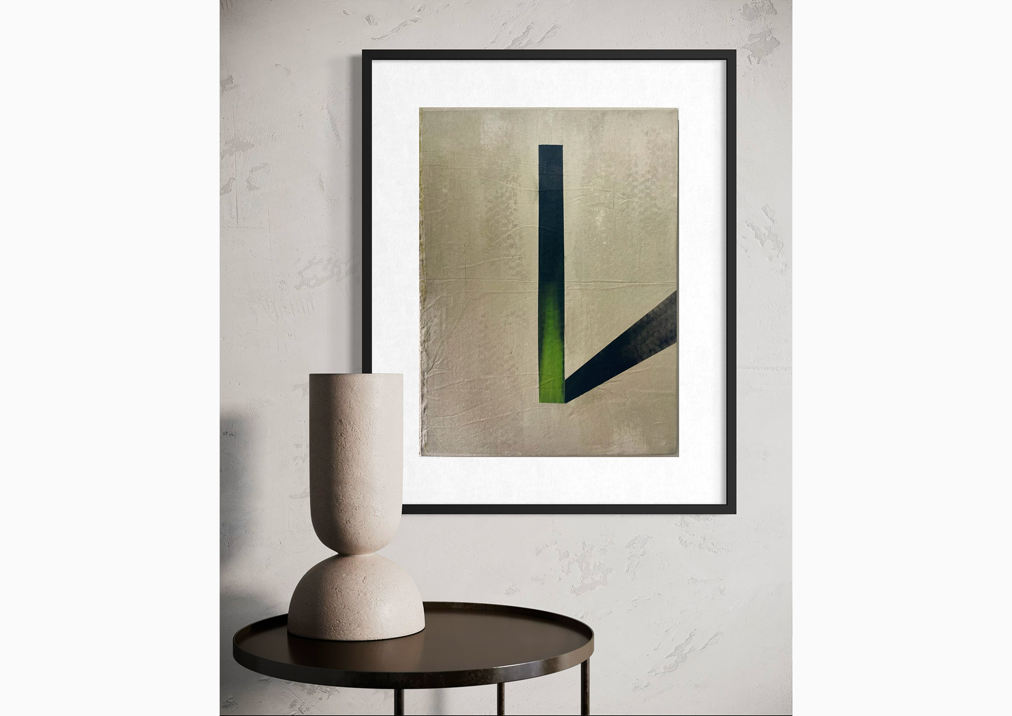 Monolith displayed in a room
