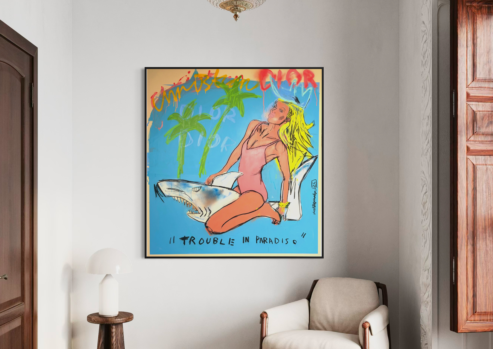 Side view of Trouble in Paradise