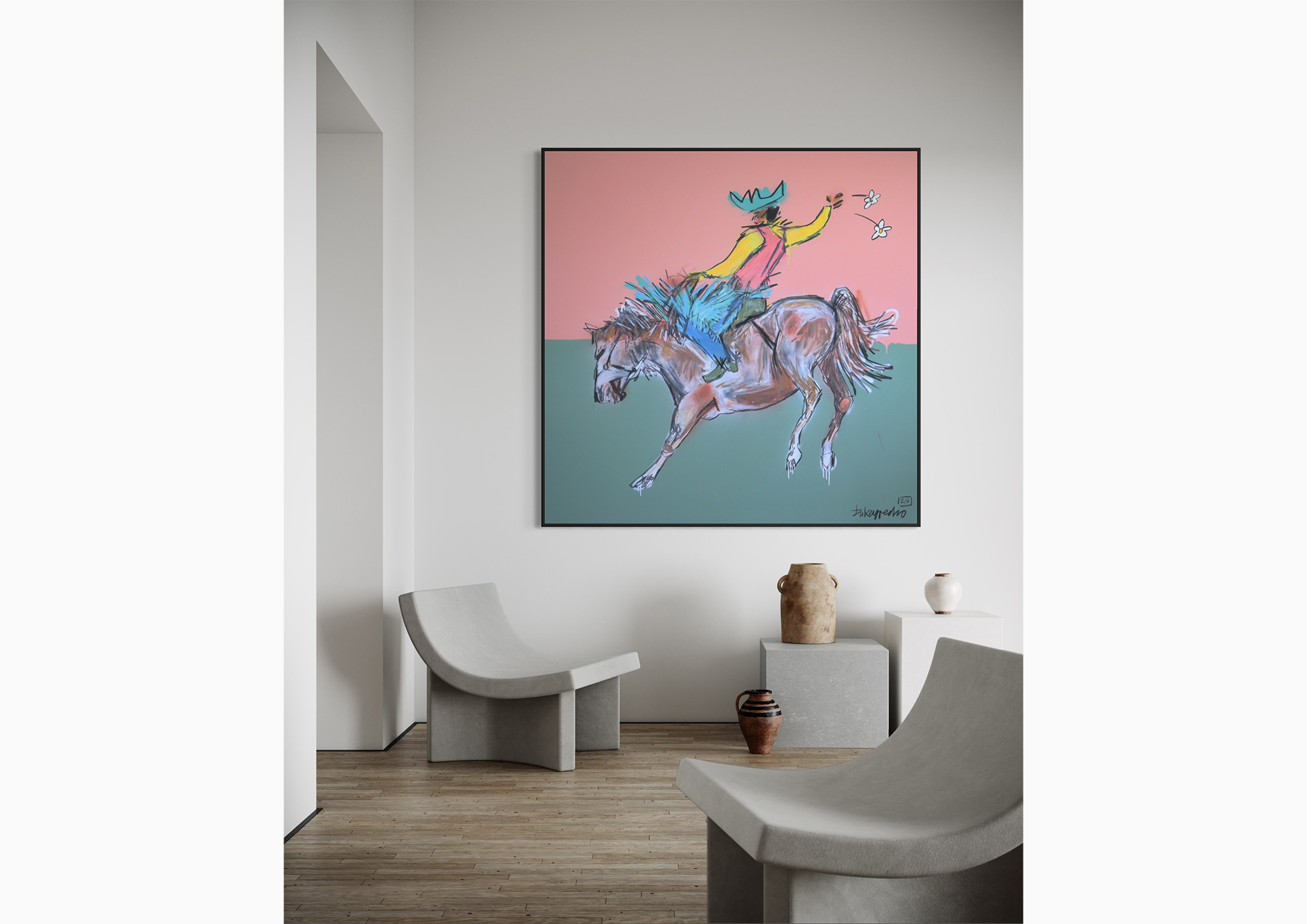 Big Rodeo displayed in a room