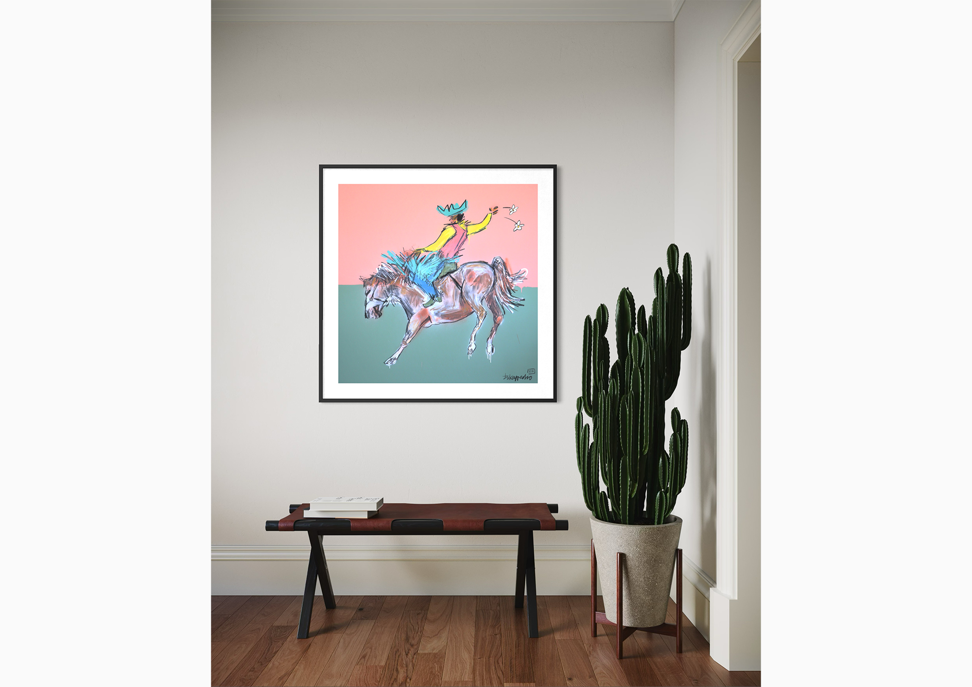 Side view of Big Rodeo (Print)