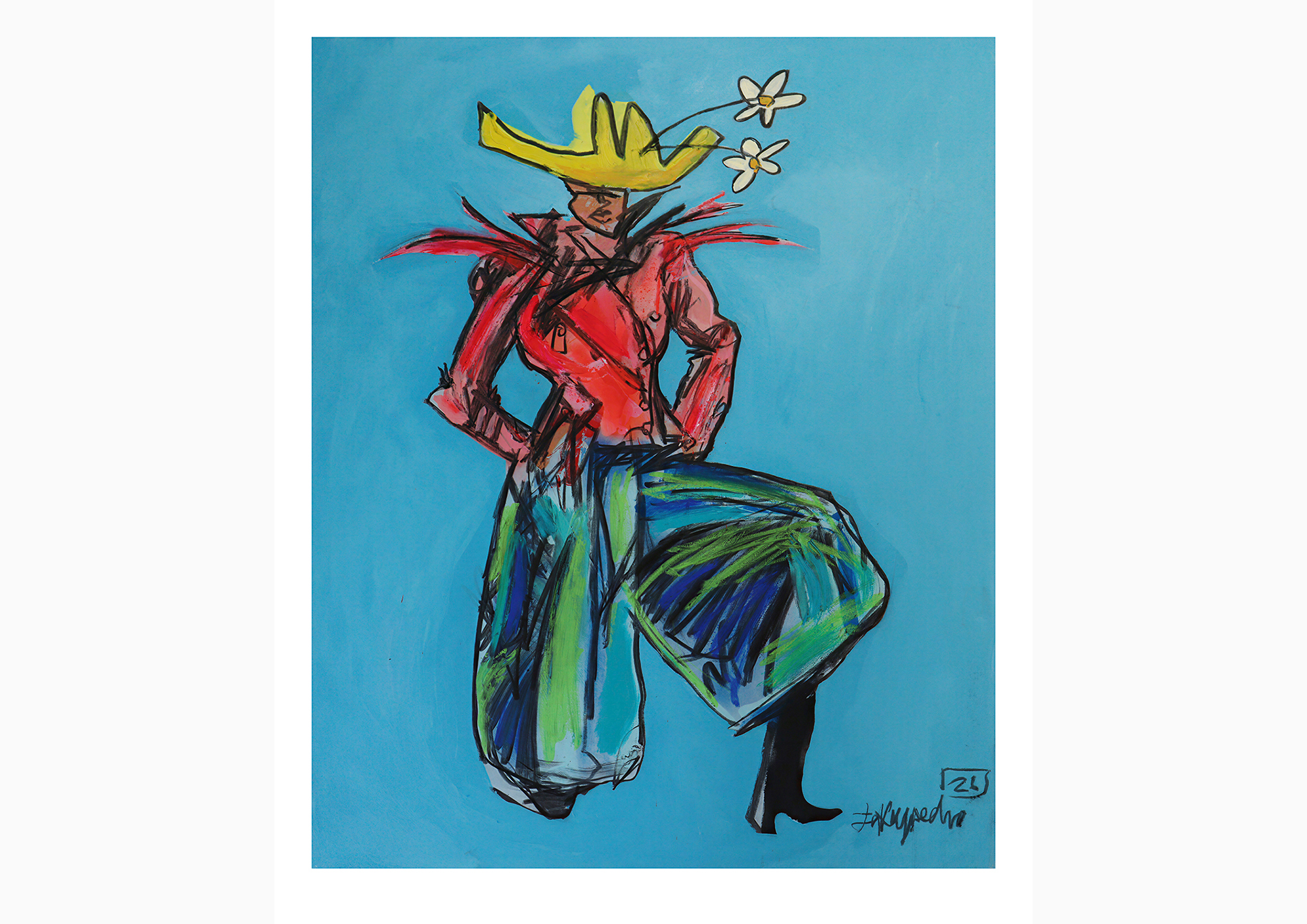 High Fashion Cow Girl (Print) by Jakey Pedro