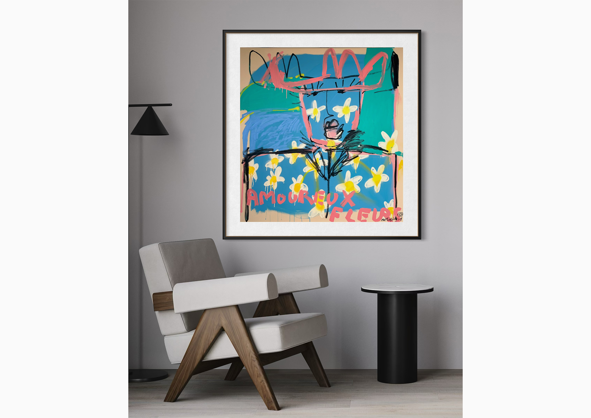 Flower Lover (Print) displayed in a room
