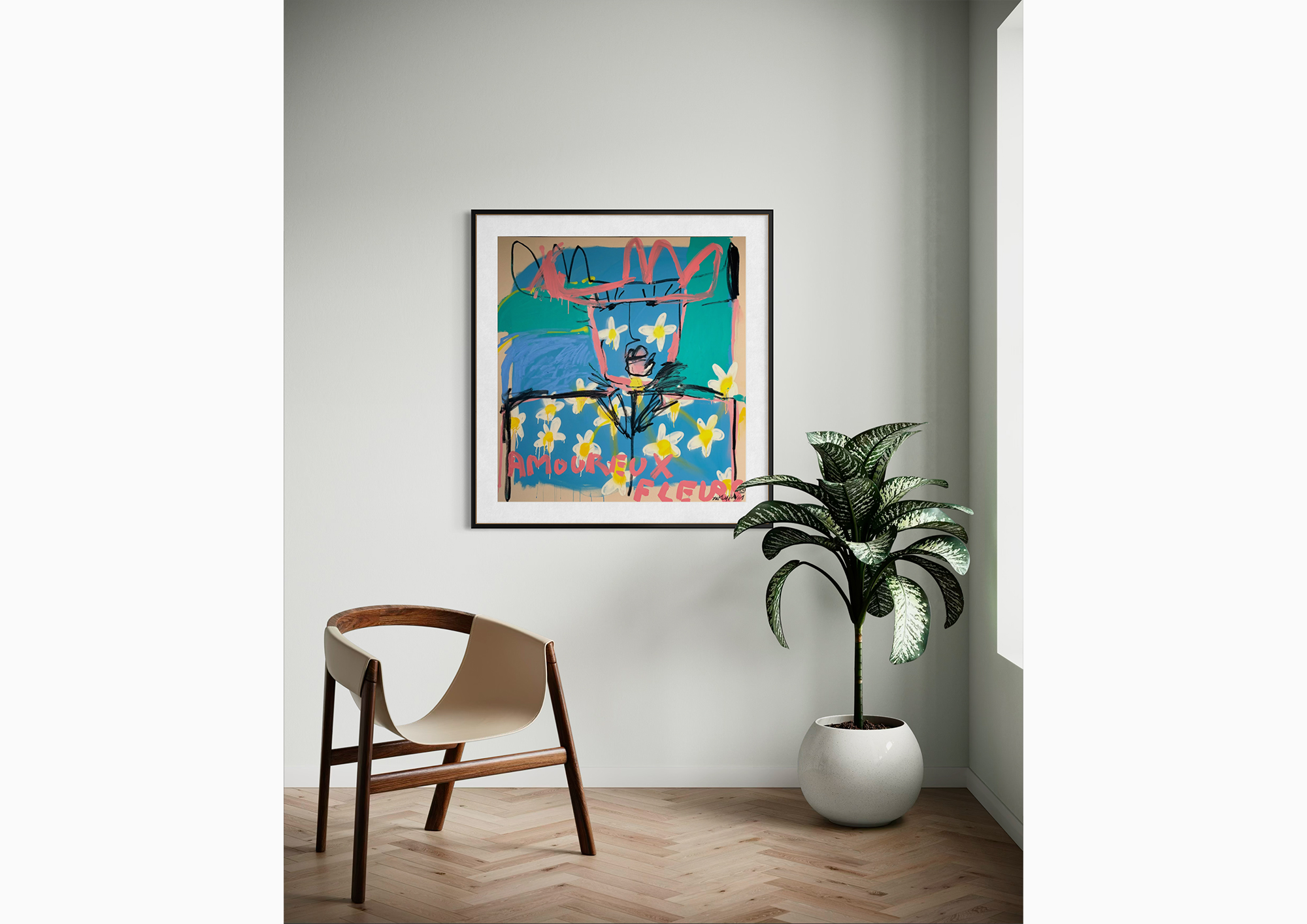Side view of Flower Lover (Print)