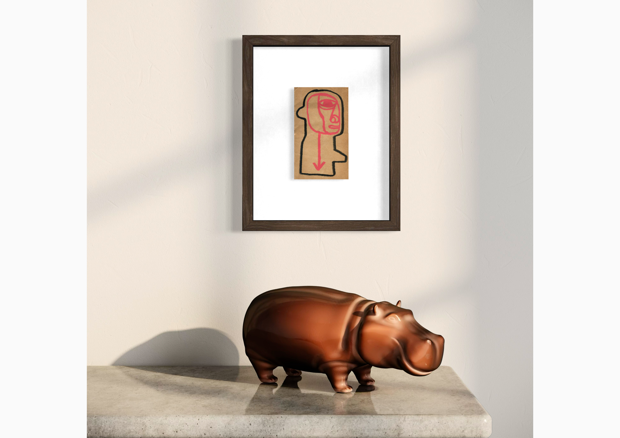 Little Drawing 17 displayed in a room