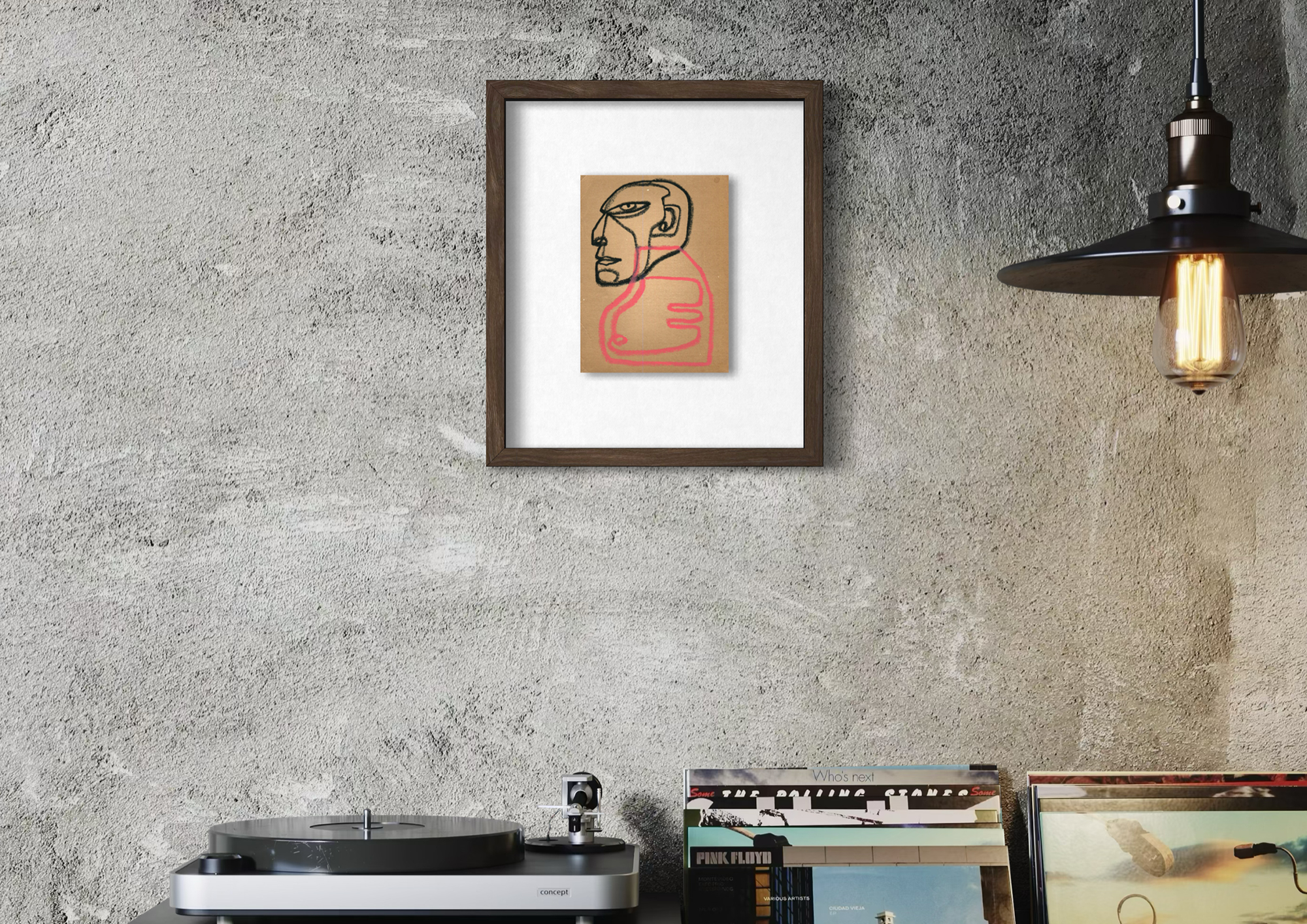 Little Drawing 19 displayed in a room