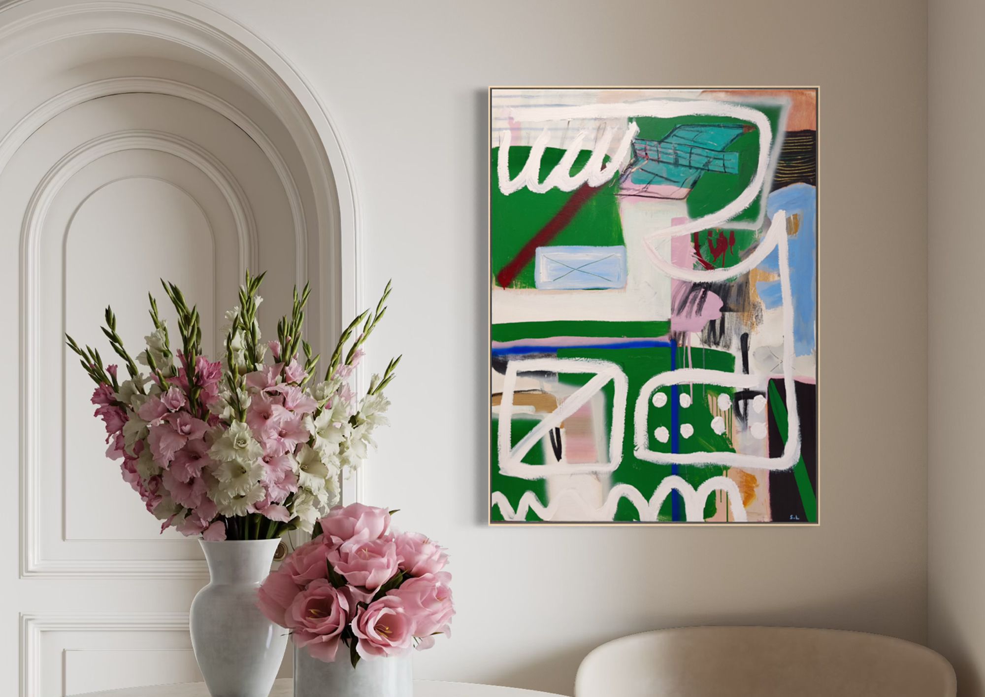 Tennis (Confirmed) displayed in a room
