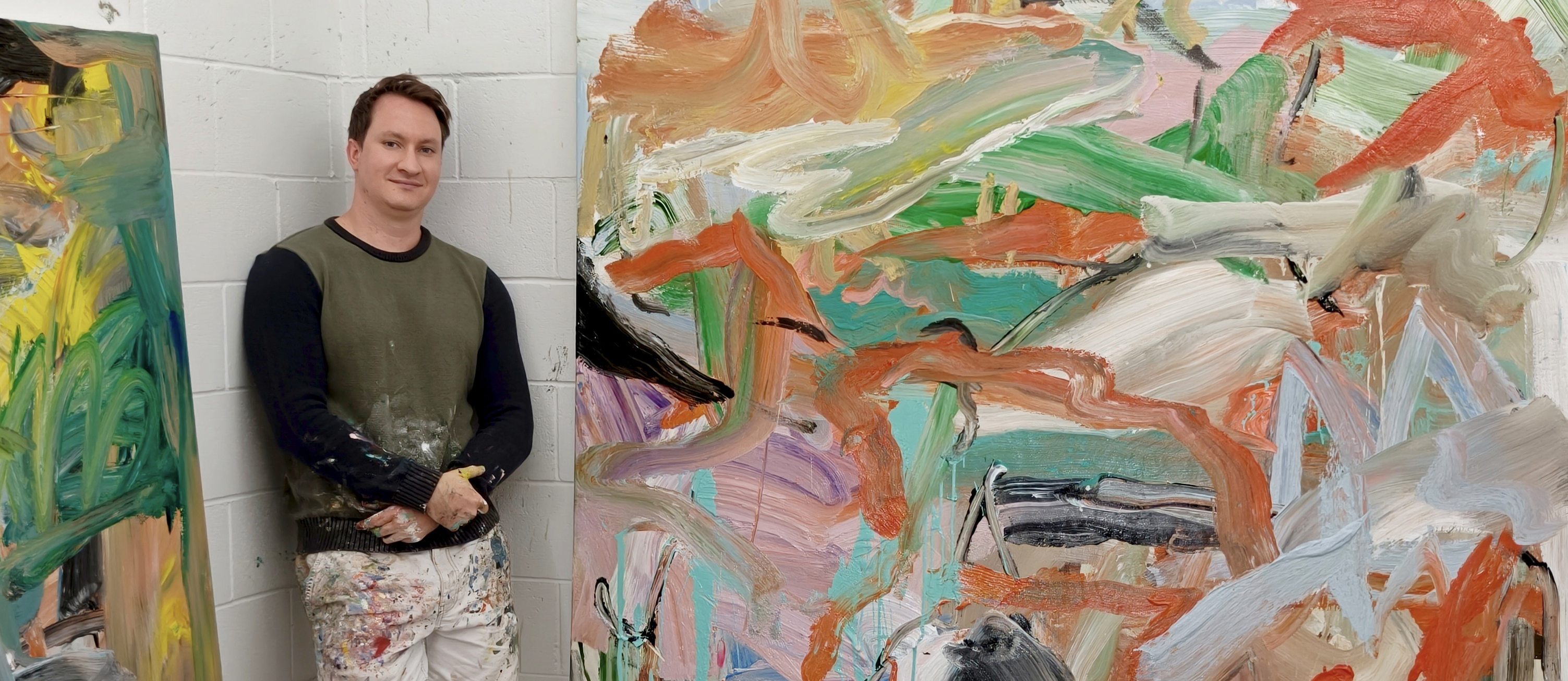 Sean Loch working in his studio