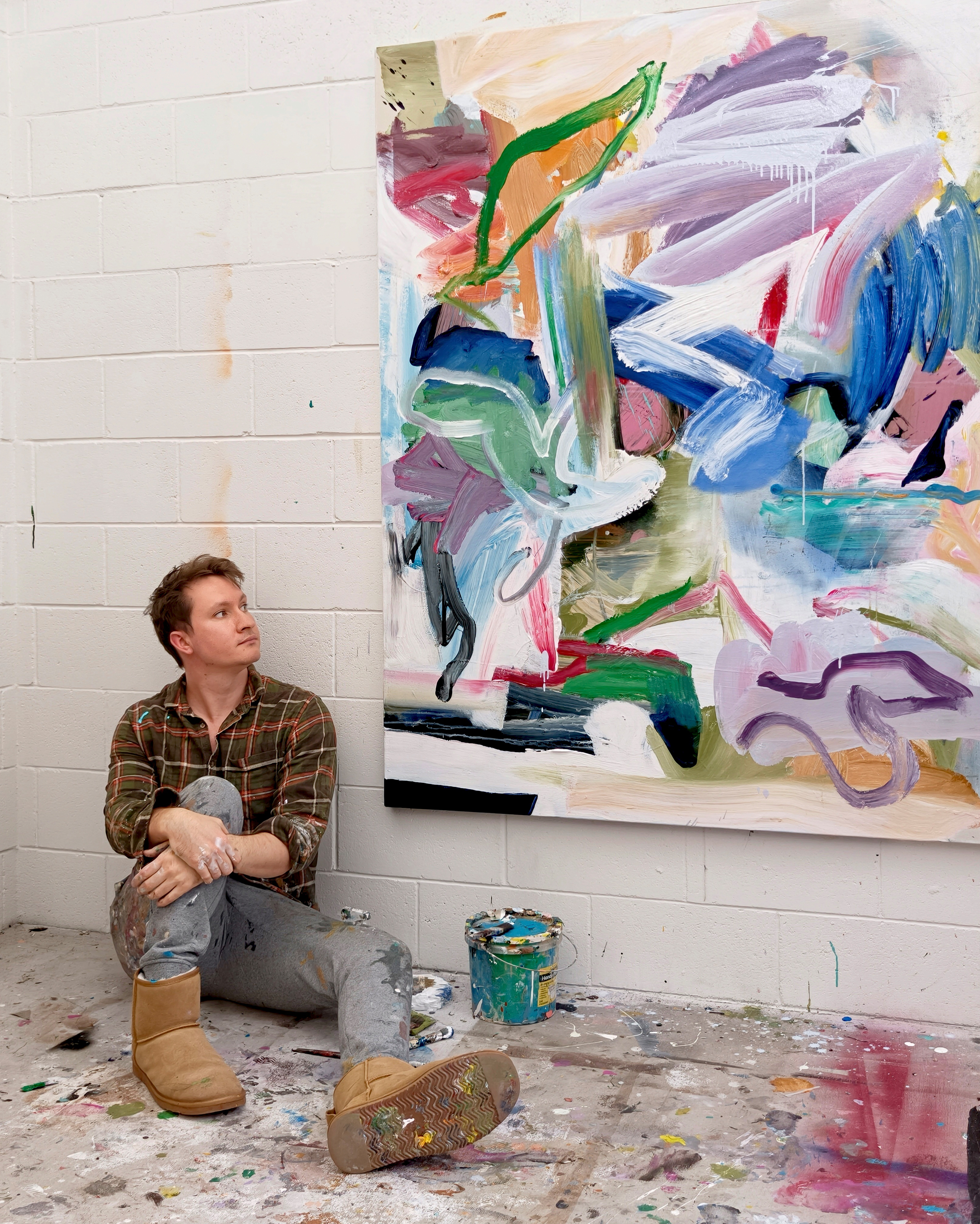 Sean Loch working in his studio