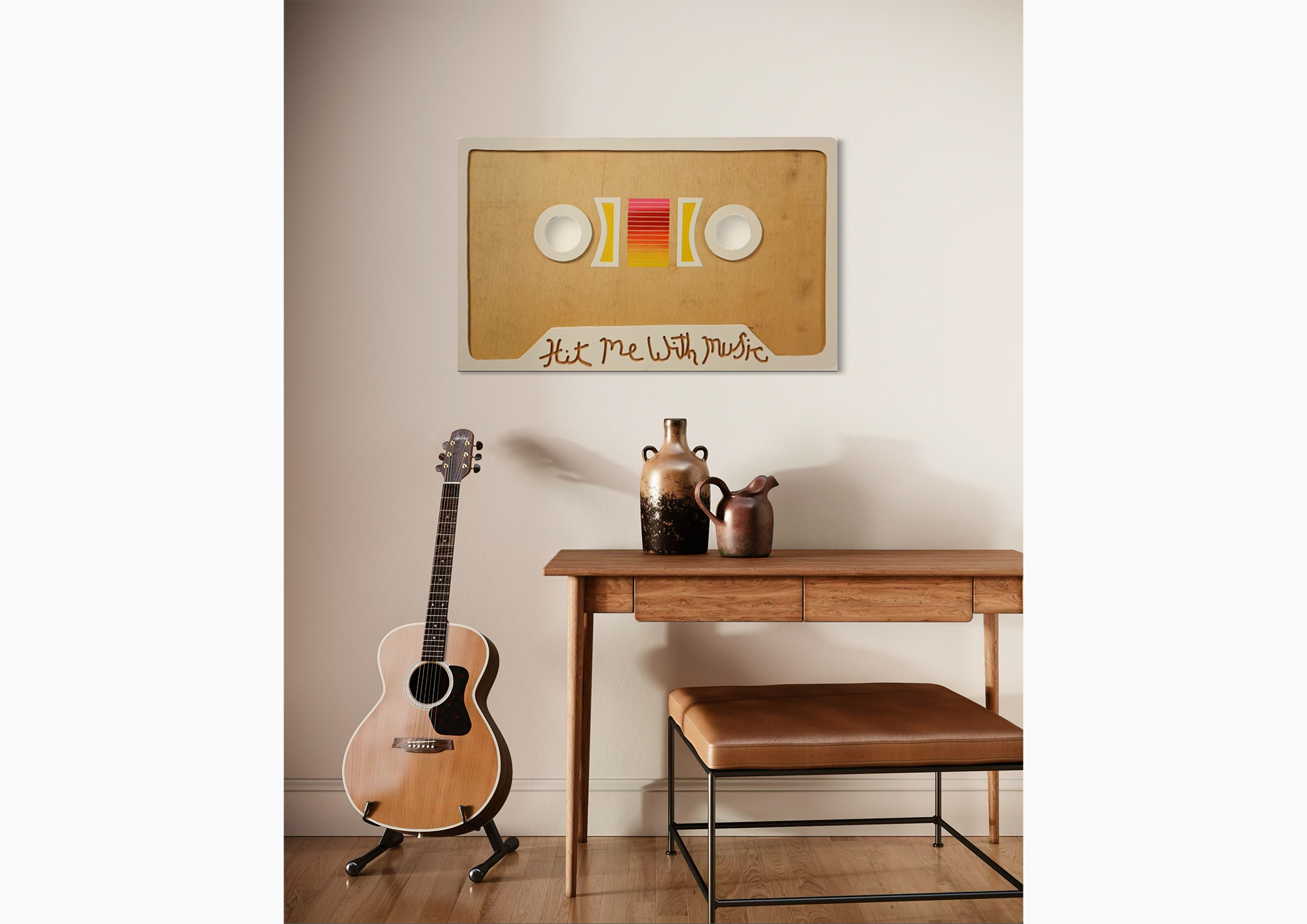 Hit Me with Music displayed in a room