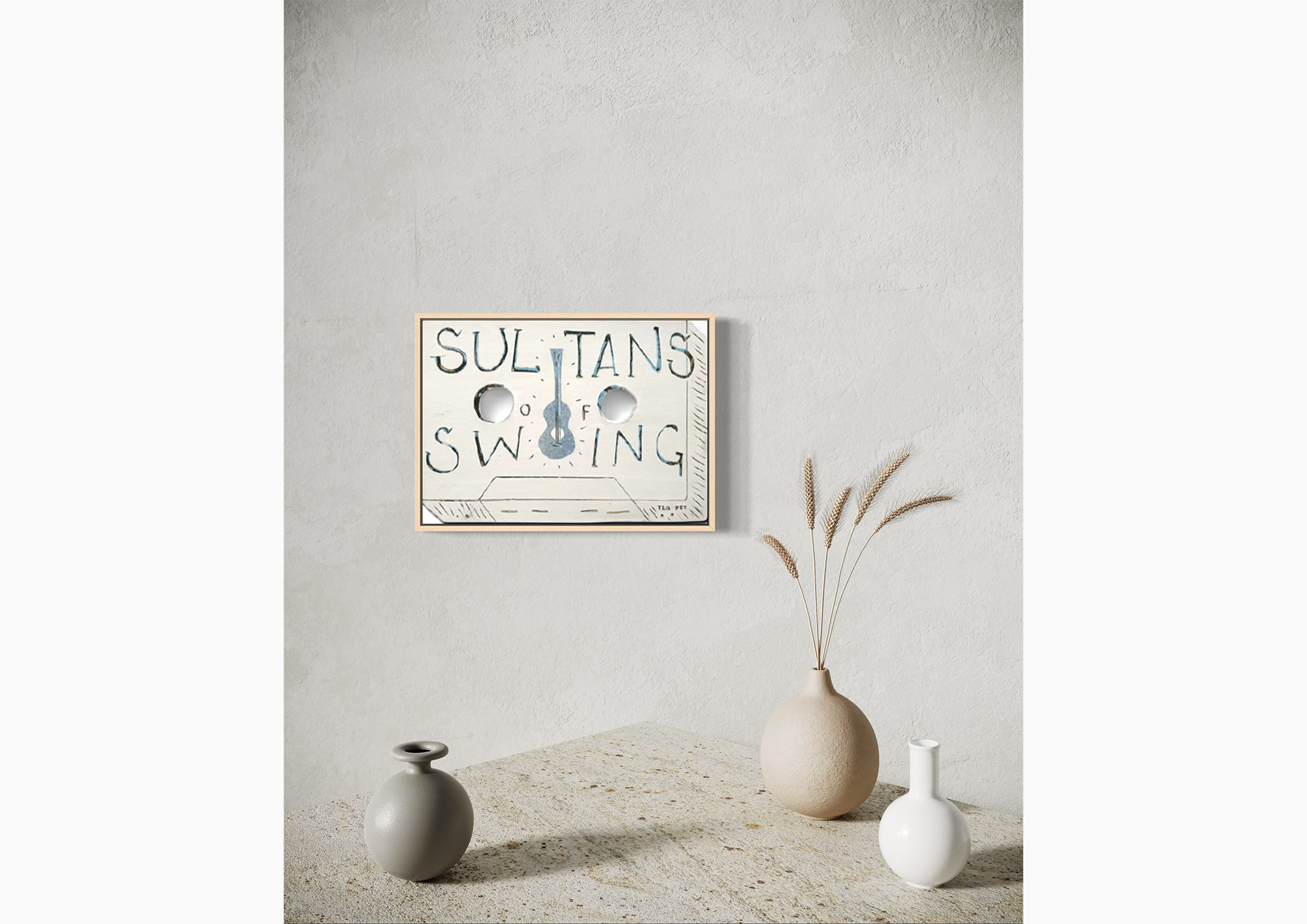 Sultans of Swing displayed in a room