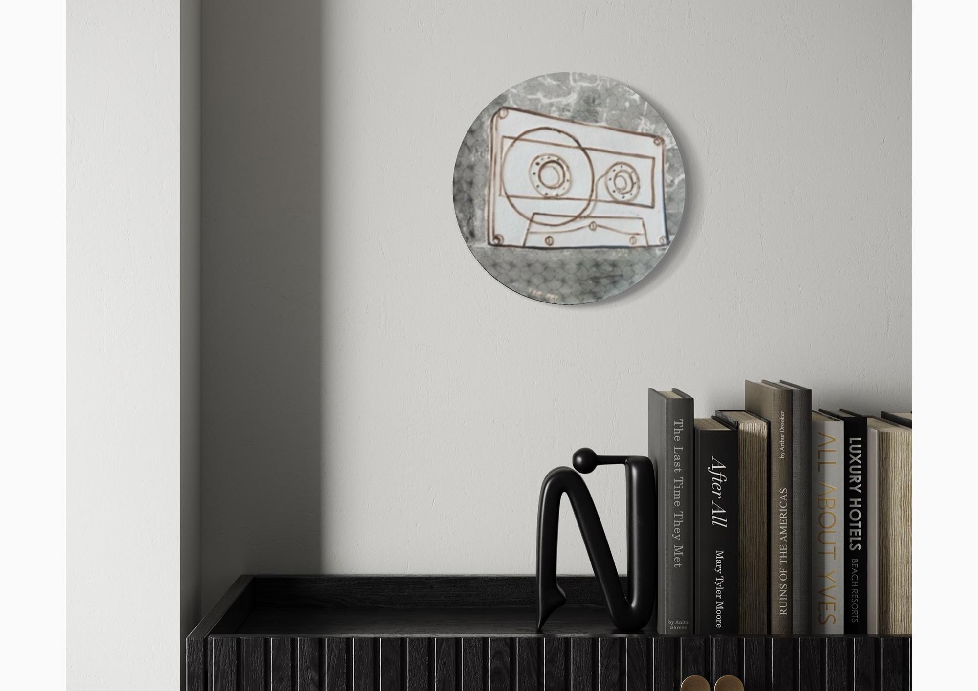 Black displayed in a room