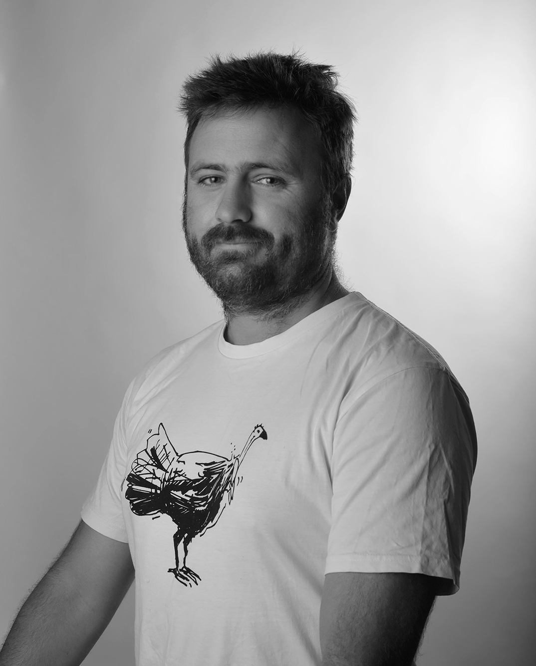Tim Fry working in his studio